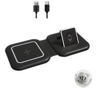 Chargeur Sans Fil Rapide 15W Compatible avec IPhone 12/Mini/Pro/Pro Max, Chargeur Magnétique(Noir)-Chronus NOIR G