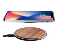 Chargeur sans Fil Rapide 15W PD Qi Bois Naturel Compatible iPhone 15 14 13 Galaxy S24 S23 AirPods Design Élégant Maison Bureau Base de Charge Universelle Station d'Induction Téléphones Mobiles