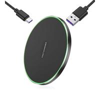 Chargeur sans Fil Rapide 35W, Chargeur Induction Universel Compatible avec 16/15/14/13/12 Pro Max, Samsung Galaxy S25/S24/S23/S22/S21 Ultra, AirPods Pro, Wireless Charger avec Câble USB-C