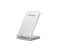 Chargeur sans fil rapide, chargeur à induction sans fil Qi avec 2 bobines, pour Galaxy S8/S8 Plus/S7 Edge/S6 Edge Plus/Note 5 (Blanc)