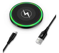Chargeur sans Fil Samsung Chargeur Induction Rapide pour Samsung Galaxy S25 Ultra/S24 FE/S23/S22/S21/Z Flip 6, 15W Station de Charge Wireless Charger pour Google Pixel 9/9 Pro/8/7, iPhone 16/15/14/13