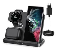 Chargeur sans fil Samsung pour appareils mobiles, station de charge 3 en 1 avec support de charge rapide pour téléphone, montre et écouteurs,