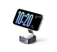 Chargeur sans fil Ugreen 3-en-1 MagSafe vers Qi pour téléphone/écouteurs avec port USB-C - Noir