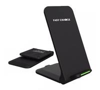 Chargeur sans Fil Universel Pliable 15 W Support de Chargement Portable Qi Fast Charger Support de Pont sans Fil Dock Pad LED Type C pour Smartphone, téléphone Portable, iPhone, Huawei, Samsung