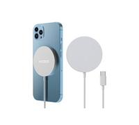 Accezz Accezz Chargeur sans fil USB-C Chargeur sans fil MagSafe et Qi2 1 mètres Blanc Blanc