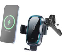 Chargeur sans fil voiture MagSafe 15W Qi Support Ventilation Noir + Garantie à vie Force Power Lite