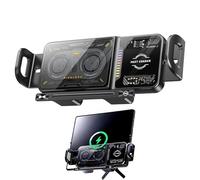 Chargeur Sans Fil Voiture - 20W Charge Rapide | Support Fixation Auto-Serrant Rotation 90 Degrés Témoin LED Port-téléphone Pour Grille D’Aération Tableau De Bord Pare-brise Câble Type C SUV Camion
