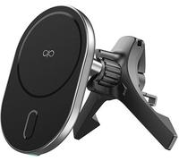 Chargeur Sans Fil Voiture Magnétique Magsafe 15w Qi Support Ventilation Noir + Garantie À Vie Force Power Lite