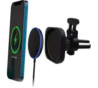 Chargeur sans fil voiture MagSafe 15W Qi Support Ventilation Noir Bigben