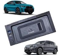 Chargeur sans Fil Voiture pour BMW X5/x6 (2014 2015 2016 2017 2018), Tous Les Modèles, Accessoire avec 15w sans Fil Et 27w USB Qc3.0, Charge Rapide, Cadeau pour La Famille