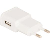 Chargeur secteur 1 port USB 2.1A blanc