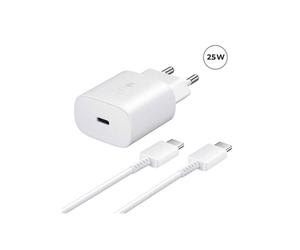 Chargeur secteur - 123 - USB-C 25W - Câble USB-C inclus - Pour Xiaomi Redmi Note 12 4G - Blanc