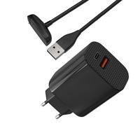 Chargeur Secteur 12W + Cable Compatible avec Fitbit CHARGE 6/CHARGE 5/LUXE - Charge Montre Phonillico®