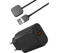 Chargeur Secteur 12W + Cable Compatible avec Fitbit VERSA 4/VERSA 3/SENSE 2/SENSE - Charge Montre