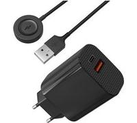 Chargeur Secteur 12W + Cable Compatible avec Fossil Gen 6/Gen 5/Gen 5E/Gen 4 / Michael Kors/Emporio/Skagen falster 2 / Misfit Vapor 2 / Diesel - Charge Montre Phonillico®