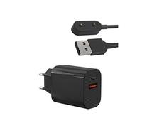 Chargeur Secteur 12W + Cable Compatible avec Honor Band 9/Band 7/Band 6/Watch ES / Huawei Band 9/Band 8/Band 7/Band 6/Watch Fit/Watch Fit Mini/Huawei 4X Phonillico® G