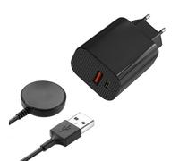 Chargeur Secteur 12W + Cable Compatible avec Samsung Galaxy Watxh 6 / Watch 5 / Watch 4 / Watch 4 classic / Watch 3 / active 2 / active - Charge Montre Phonillico®