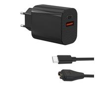 Chargeur Secteur 12W + Cable USB-C Compatible avec Garmin Fenix 8 E 7 7S 7X 6 6S 6X 5 Forerunner 965 955 265 255 55 Vivoactive 5 Approach S60 Quatix 7 - Charge Montre Phonillico® G