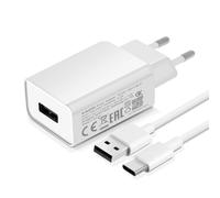 Xiaomi Chargeur secteur 18W avec câble USB-C 1 m original Blanc