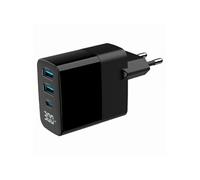 Gembird TA-UC-PDQC30LCD-BK-02 chargeur d'appareils mobiles Universel Noir Secteur Charge rapide Intérieure