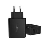 ANSMANN Chargeur USB 2 Ports 65W HC254PD (1 PCE) - Chargeur Rapide à Technologie GAN & Power Delivery - Chargeur Intelligent pour Smartphone, Tablette, Laptop, powerbank, etc.