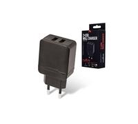 Chargeur Secteur 2 USB 2A Noir Pour APPLE - ASUS - BLACKBERRY - CROSSCALL - FAIRPHONE - GOOGLE - HTC - HUAWEI - NOKIA - ONEP... et +