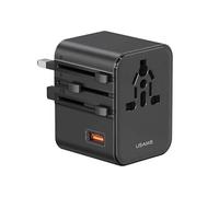 Chargeur Secteur 2 USB-A / USB-C 25W Compatible AU / UK / US / EU / CHINE Noir