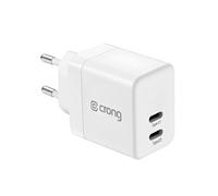 Chargeur Secteur 2 USB-C 35W PD 3.0 / PPS Ultra-Compact GaN Crong Blanc