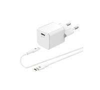 Chargeur secteur 20W + Cable USB-C 1m blanc