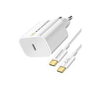 Chargeur Secteur 20W + Câble USB-C 1m pour Google Pixel 10 / 10 Pro / 10 Pro XL / 10 Pro Fold Blanc