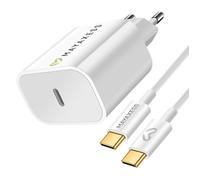 Chargeur Secteur 20W - MAYAXESS - USB-C - Compatible Google Pixel - Câble 1m - Recharge Rapide