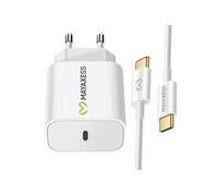Chargeur Secteur 20W pour Google Pixel 10 Pro avec Câble USB-C 1m Blanc