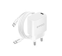 Chargeur Secteur 20W USB-C avec Câble 60W Power Delivery Blanc
