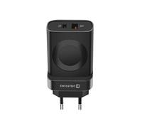 Chargeur Secteur 22.5W USB / USB C / Apple Watch - Swissten Noir Swissten