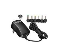 Chargeur Secteur 30W Tension Réglable 3-12V avec USB et 6 Embouts Inclus Noir