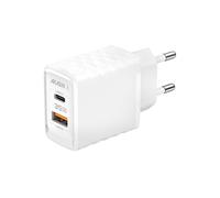 Akashi Chargeur secteur ALTACQC38WH 38W Double USB-A QC 3.0 + USB-C PD Charge rapide Blanc