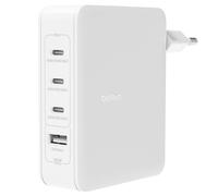 Chargeur Secteur 3x USB C et USB 140W GaN Ultra rapide Format Compact Blanc