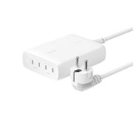 Chargeur Secteur 4 Ports USB-C GAN 200W PD et PPS avec Indicateur LED Blanc