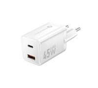 Chargeur Secteur 45W USB / USB-C PD / QC 4.0 Ulta-Compact GaN III Forcell Blanc