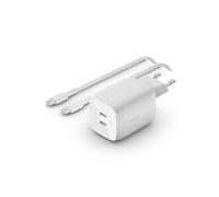 Belkin Belkin Adaptateur Boost↑Charge™ GaN Pro 2 ports avec câble USB-C USB-C 65 W Blanc