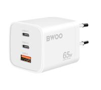 Chargeur Secteur 65W GaN USB-C USB-A 3 Ports Blanc