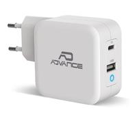 Chargeur Secteur - ADVANCE - POWERFLEX TURBO - 65W - USB-C - Ultra-compact - Blanc