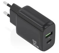 Chargeur secteur - AISENS - CARGADOR AISENS GAN 30W - 1x USB-C PD3.0 QC4.0 - 1x USB-A QC3.0 - Noir