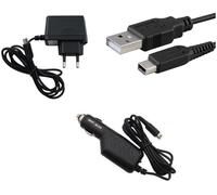 Chargeur Secteur + Allume Cigare + Usb Pour Nintendo Dsi - Dsi Xl - 2ds - 3ds - 3ds Xl - New 3ds - New 2ds Xl - 1 Mètre