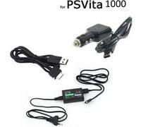 Chargeur Secteur + Allume Cigare + Usb Sony Ps Vita 1000 - 1 Mètre