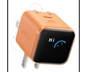 Chargeur secteur Anker Nano A121DGO1 USB-C charge rapide universel intérieur orange compact