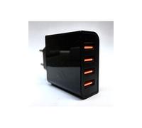 Chargeur Secteur avec 4 Ports USB, Noir