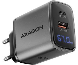 Chargeur secteur Axagon ACU-PQ67D - 1x USB-A + 1x USB-C 67W (Gris)