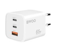 Chargeur Secteur 65W GaN USB-C USB-A 3 Ports Blanc