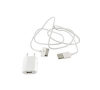 Chargeur Secteur + Câble Compatible Ipod Ipad Iphone 30-Broches - Blanc